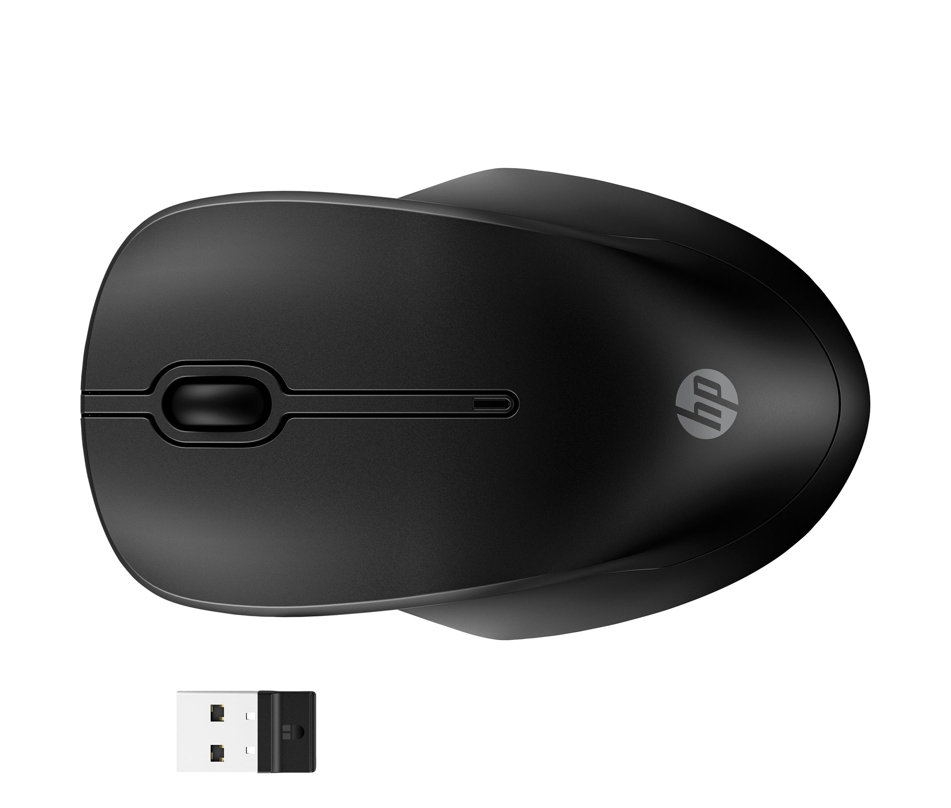 HP 255 Dual Wireless Maus – kabellos, Bluetooth + 2,4 GHz, USB-A, 1'600 dpi, 3 Tasten, beidhändig, schwarz