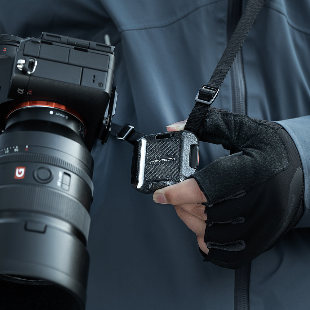 PGYTECH P-CG-195 Montageklemme – Aluminium, Schnellfreigabe – Schwarz/Silber