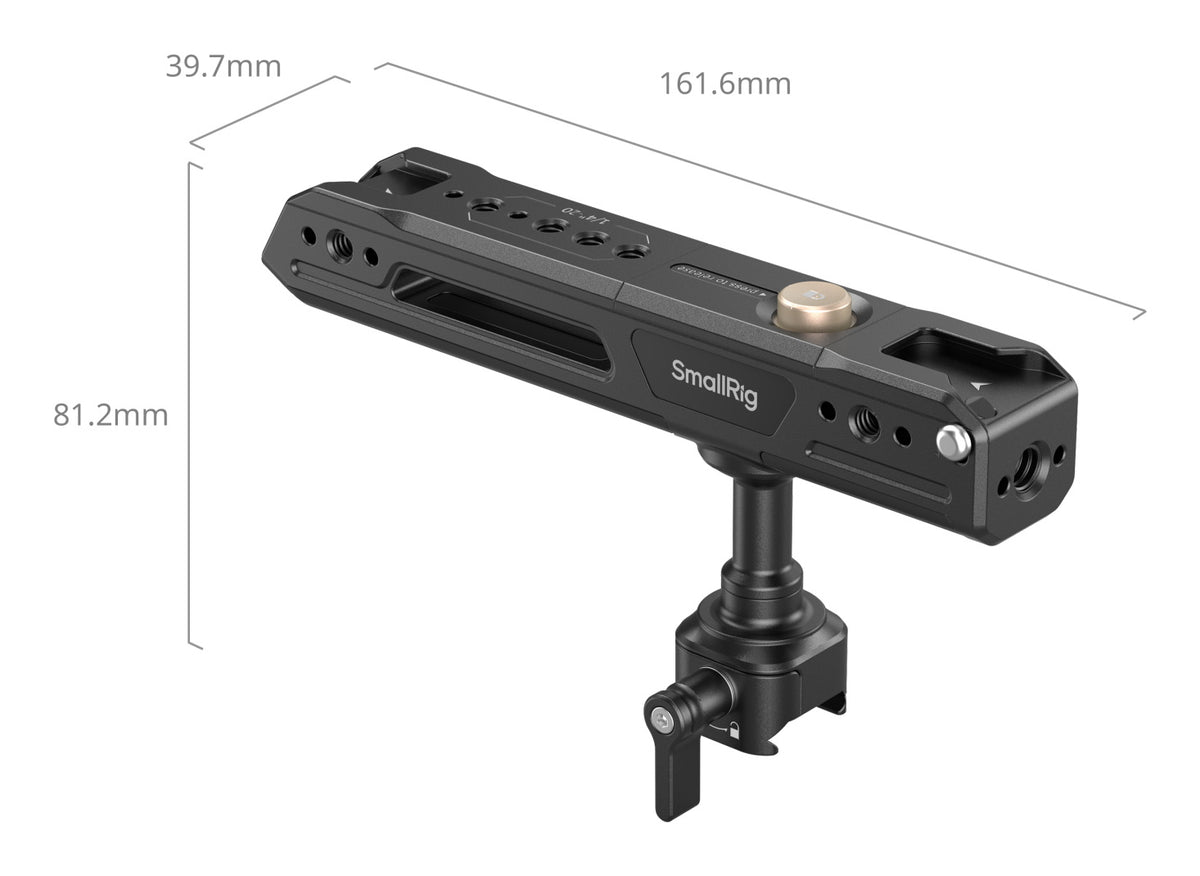 SmallRig 4152 Oberer Griff – drehbar 360° – 1/4"‑20, 3/8"‑16 – Traglast 15 kg – Schwarz