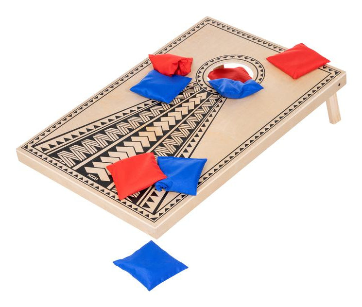 KOOR F01454 Cornhole-Spiel – 90 × 4,9 × 60 cm – 1 Stück – ab 6 Jahren – Pinienholz, Braun, FSC