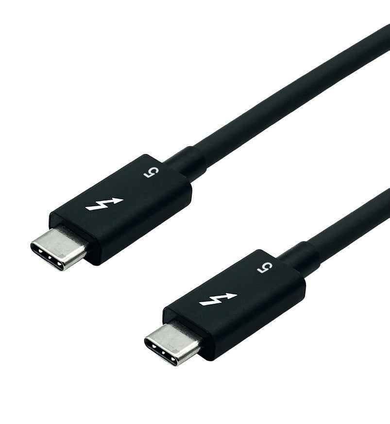 ROLINE Thunderbolt 5 (USB-C) Kabel – 80 Gbit/s – 0,8 m – PD 240 W – 8K/60 – Schwarz