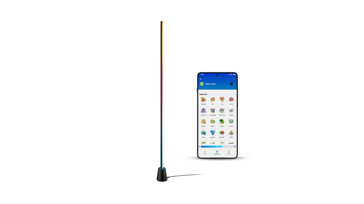 Philips by Signify Stehleuchte Gradient – 2200–6500 K, dimmbar, WLAN, App-Steuerung, 135,5 cm – Schwarz