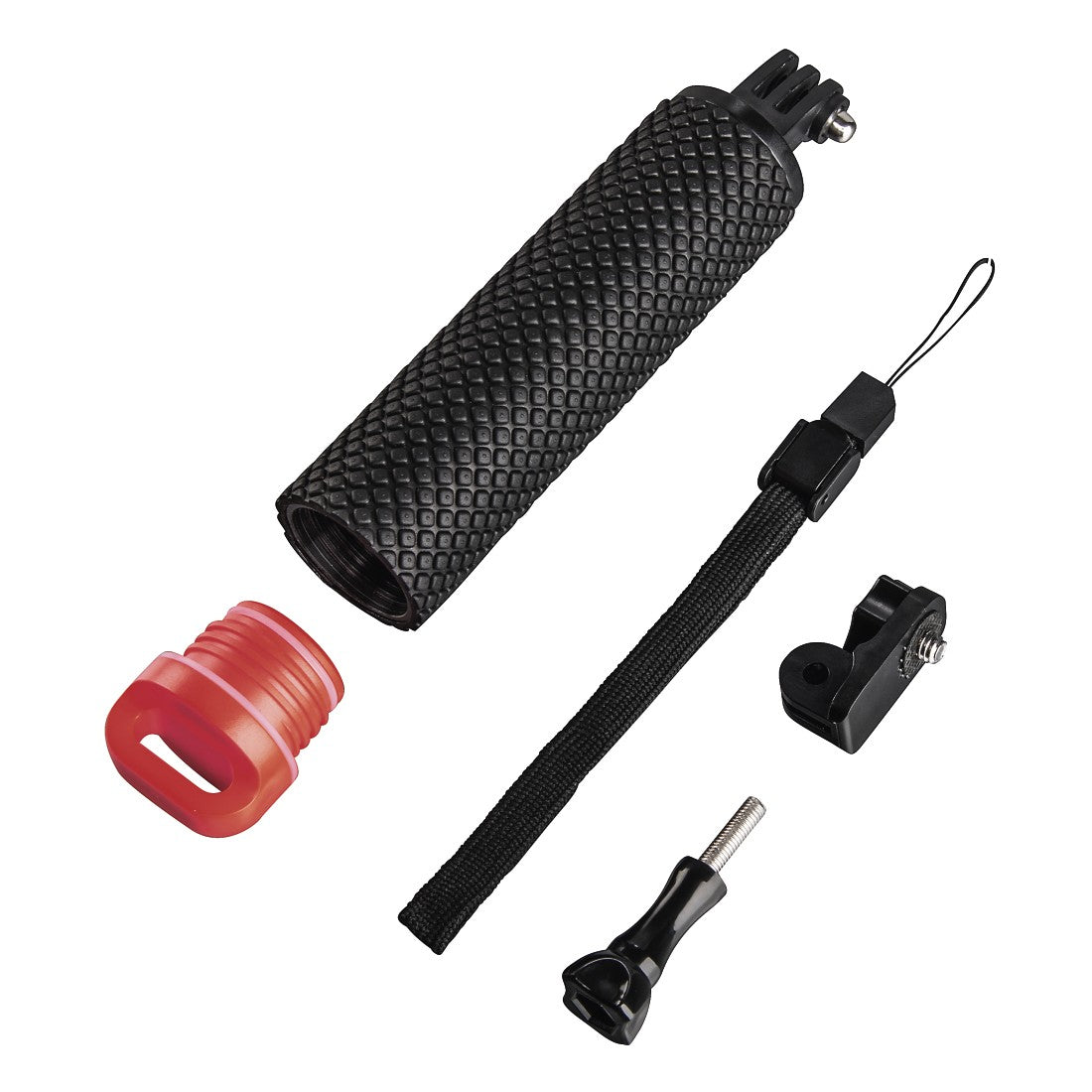 Hama 00004458 Schwimmgriff – 1/4"-Gewinde, mit Trageschlaufe – für GoPro, ActionCam – Schwarz