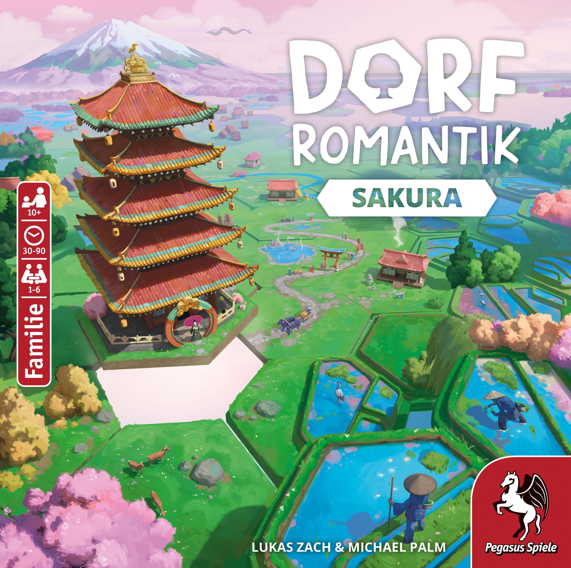Pegasus Dorfromantik Sakura Brettspiel, 1–6 Spieler, ab 10 J., 30 Min., DE