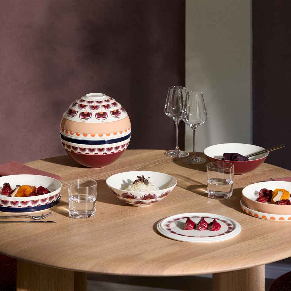 Villeroy & Boch Speise-Service – 7-teilig, Ø 23,9 cm, Porzellan, spülmaschinenfest