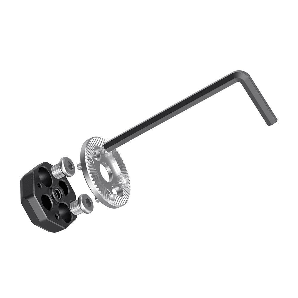 SmallRig SAP2804 ARRI-Standard Rosette – 1/4"-20, 31,8 × 31,8 × 12,5 mm – für BMPCC 4K/6K – Schwarz/Silber