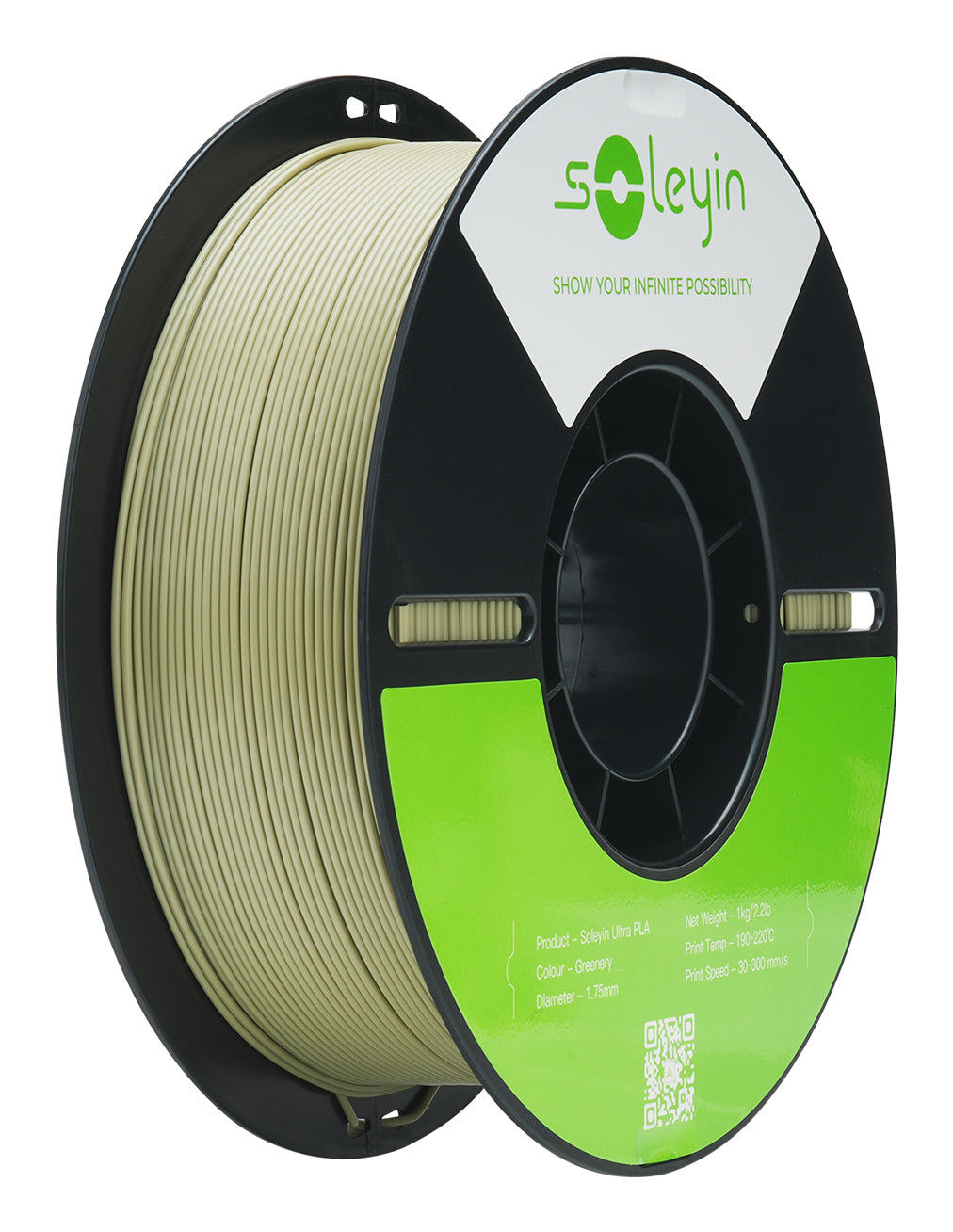 Creality 3D-Drucker-Filament Soleyin Ultra PLA 1,75 mm Grün, 1 kg
