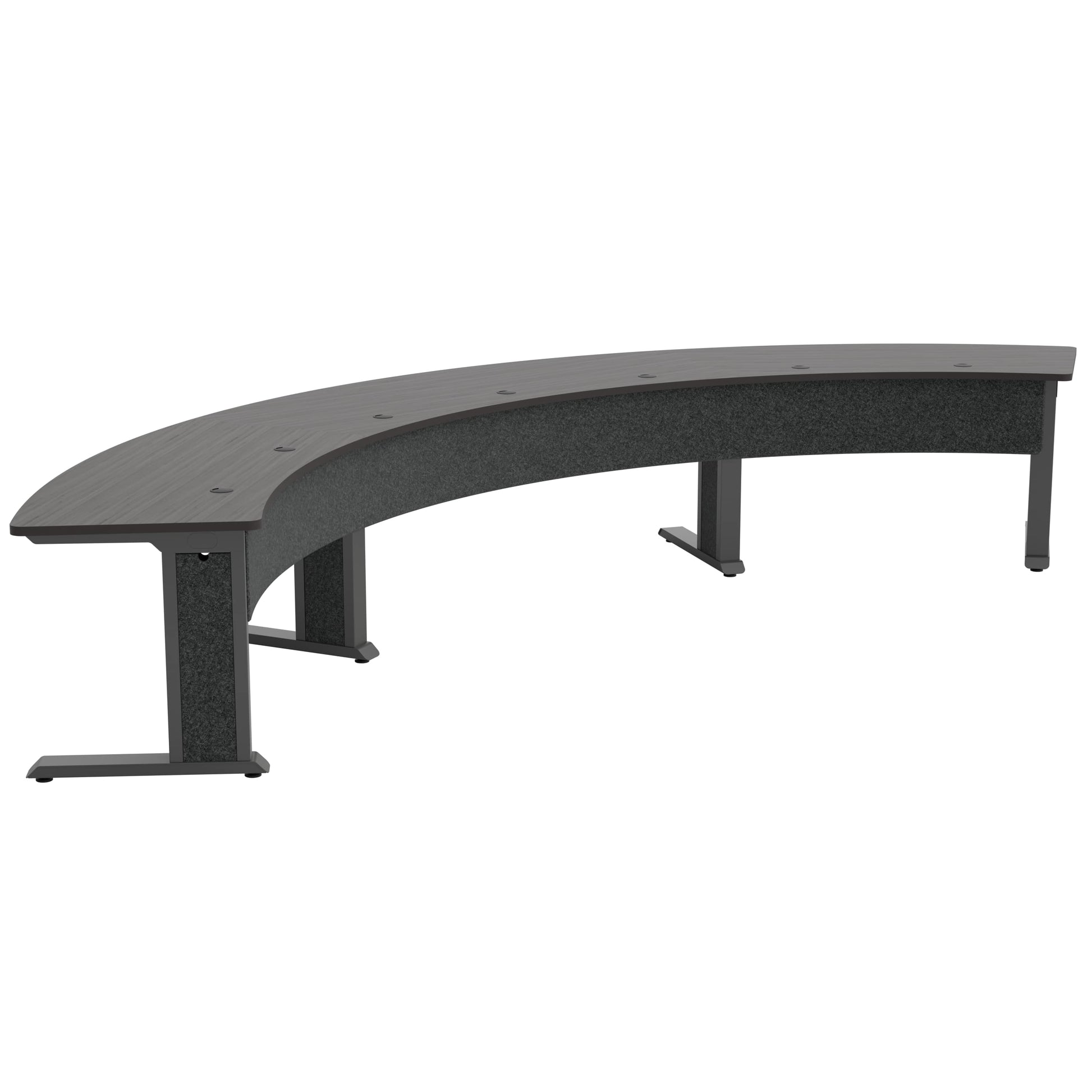 Middle Atlantic FM-TAR-1846430-A3G – Chefbürotisch, 184 × 64 cm, graphit/schwarz, Laminat
