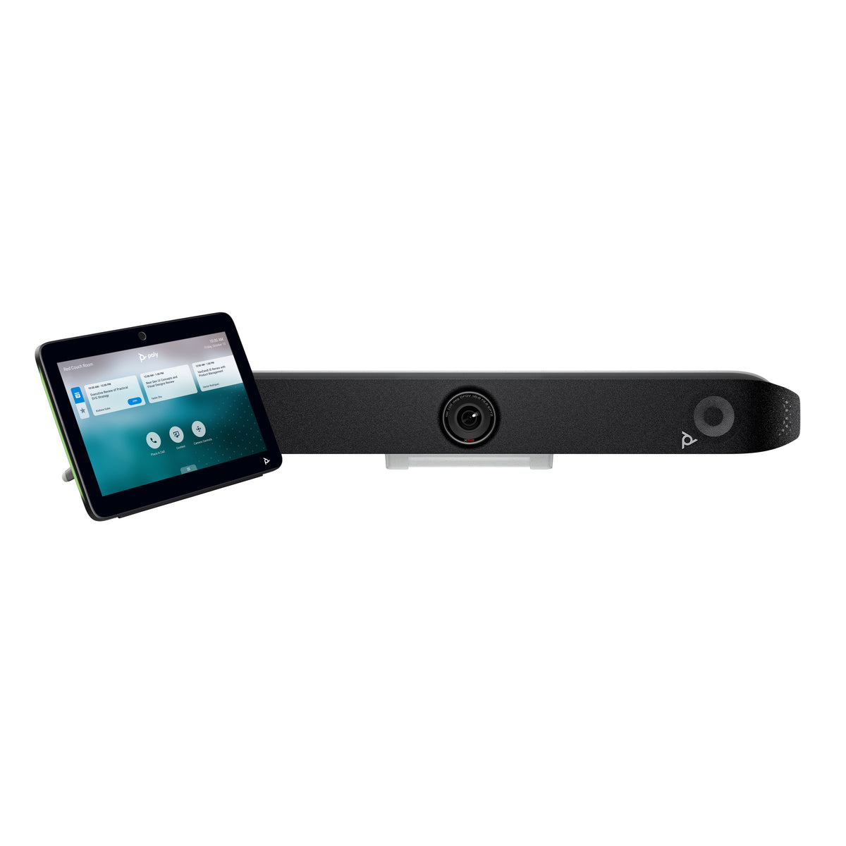 HP Poly Studio X52 – 4K Ultra HD Videokonferenzsystem, 5× Digitalzoom, mit TC10 Controller-Kit, Schwarz