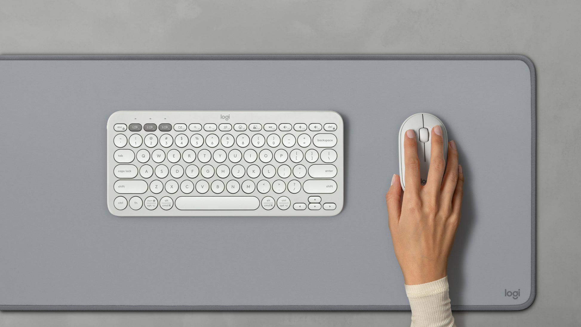 Logitech Pebble 2 Combo – Tastatur, kabellos (Bluetooth/2,4 GHz), DE-Layout (DE)