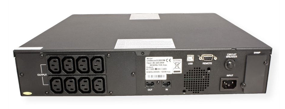 ROLINE LineSecure III 1500R USV 1,5 kVA/1200 W Line-Interaktiv – 2U Rack – C13×8, Eingang IEC C14