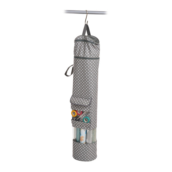 Zeller Present 14660 Geschenkpapierhalter – Polyester – Grau – für 15 Rollen – Ø 170 × H 850 mm