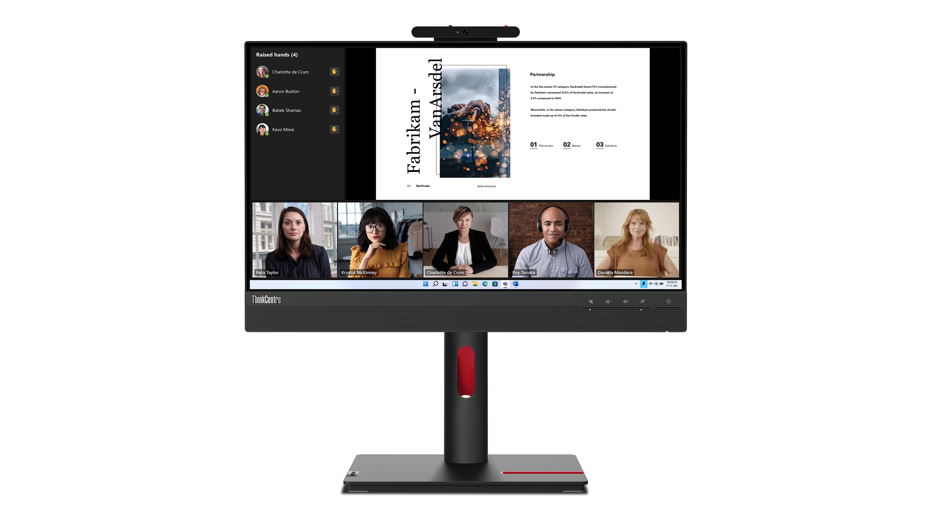 Lenovo ThinkVision – Monitor, 21,5" 1920 × 1080 (Full HD), IPS, Touch