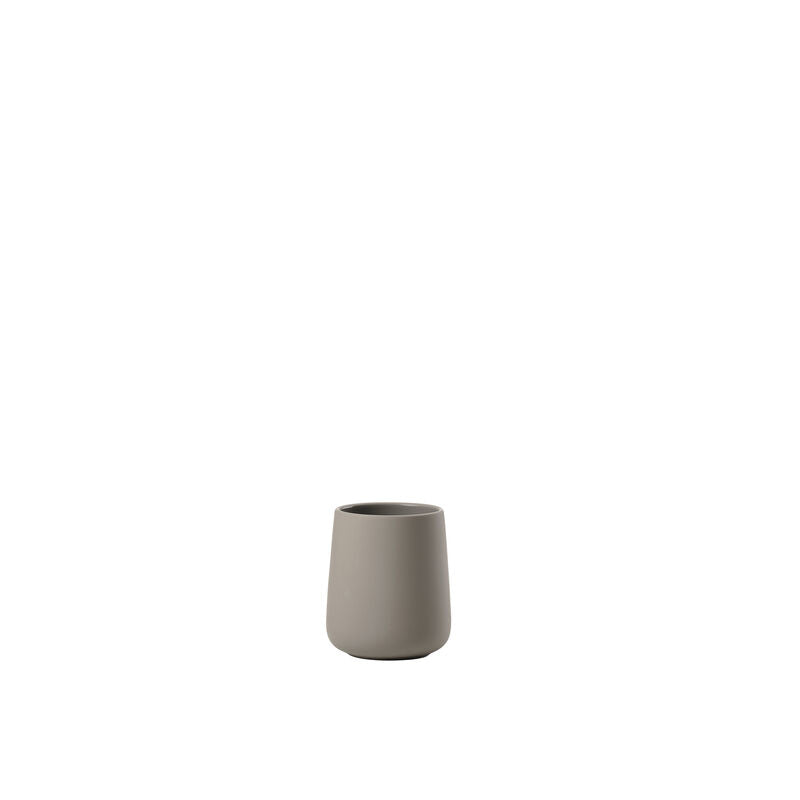 Zone Denmark Zahnbürstenhalter Nova One – 8×8×10 cm, Steingut, freistehend, Taupe