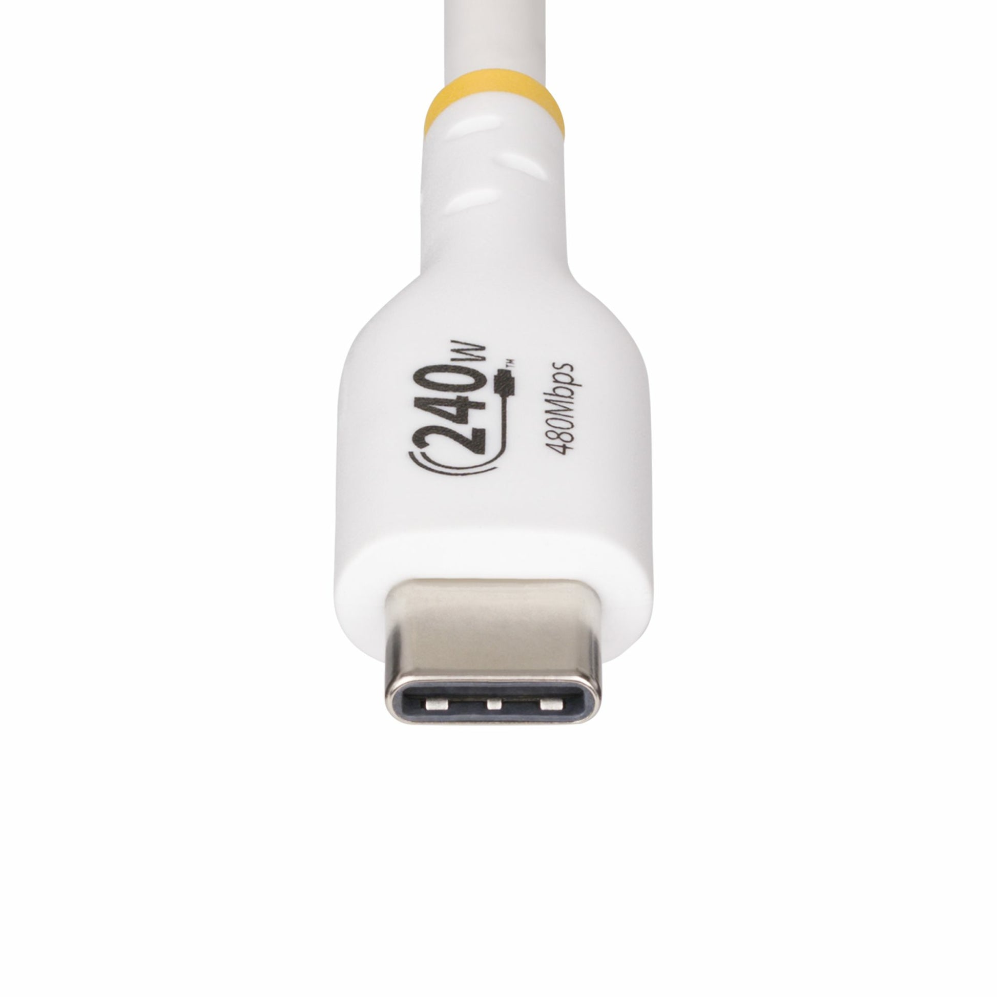 StarTech.com USB-C auf USB-C Kabel – USB 2.0 (480 Mbit/s) – 3 m – PD 240 W – USB-IF zertifiziert – Weiss