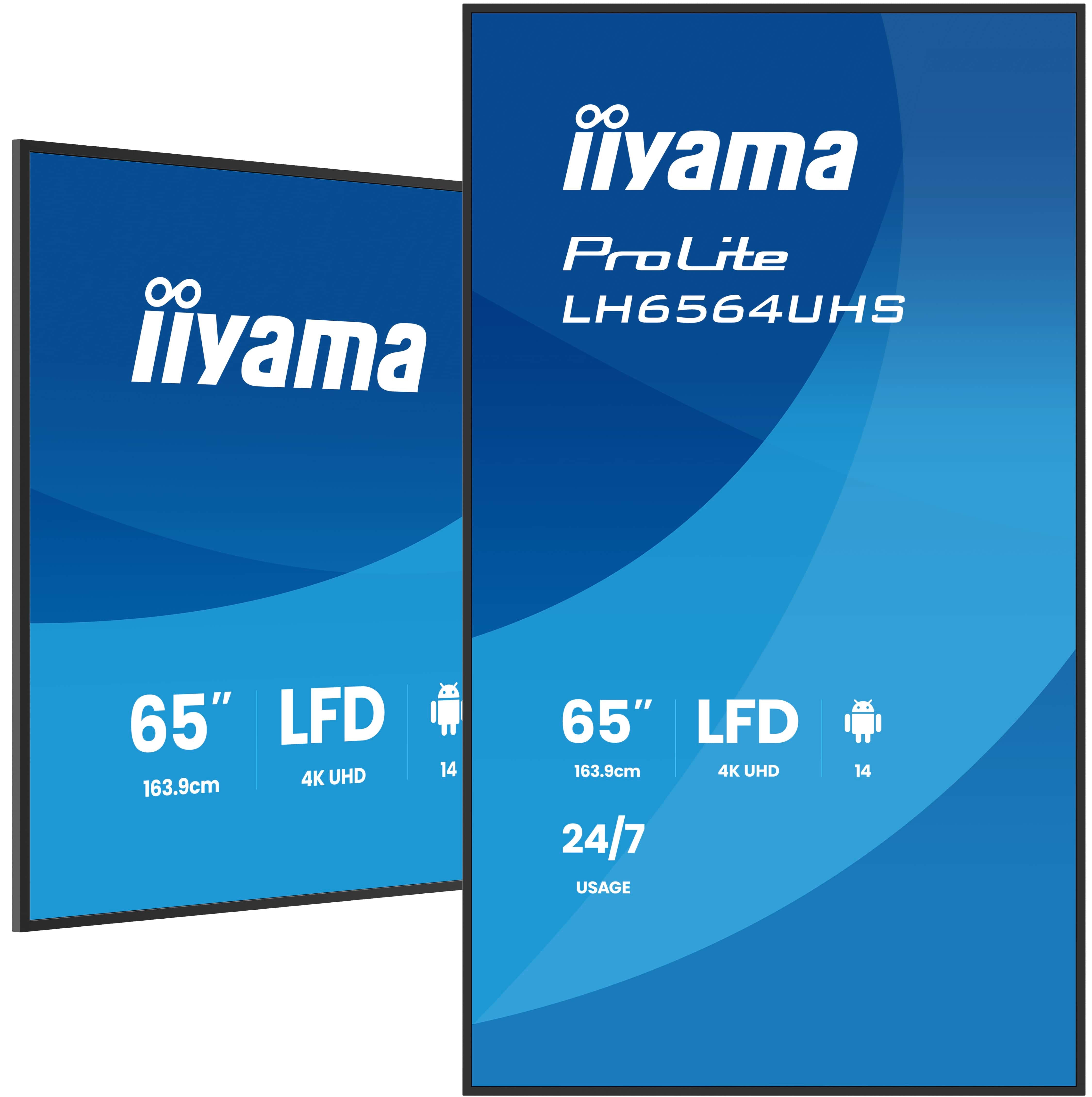 iiyama ProLite – Signage-Display, 65", Ultra HD 4K, 500 cd/m²