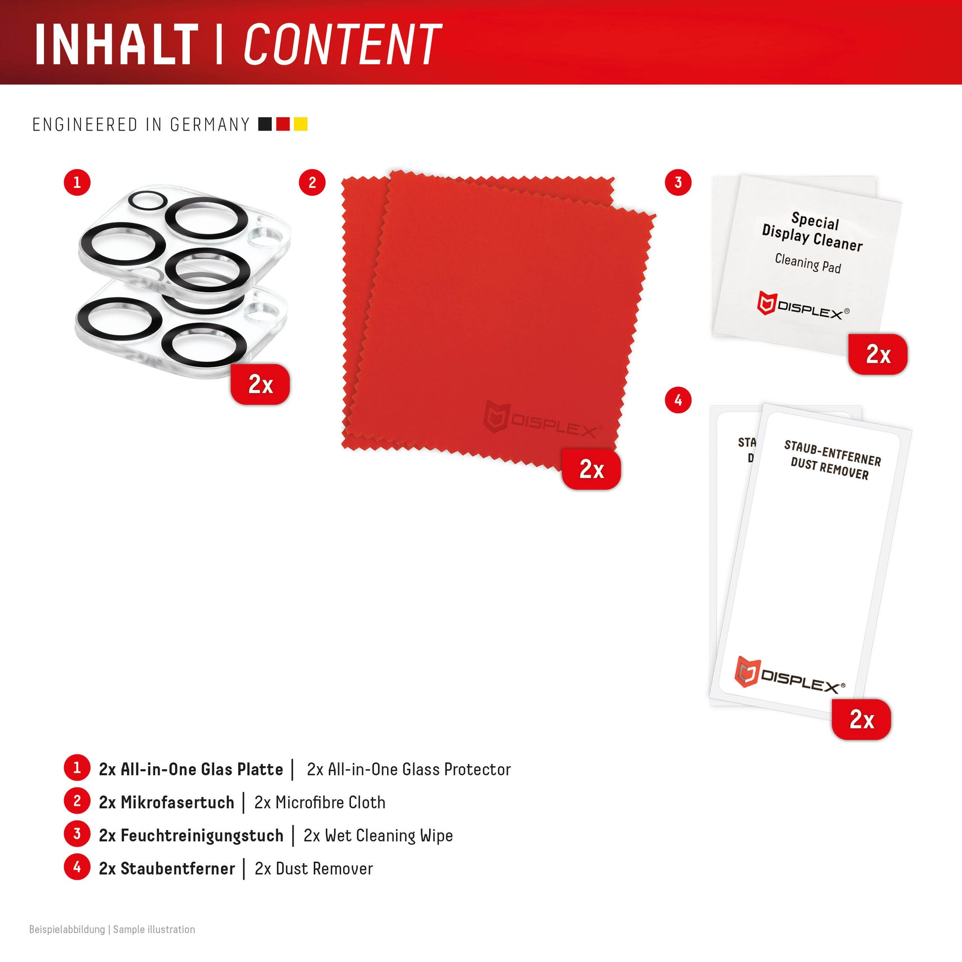 E.V.I. Kameralinsenschutz, 10H – für iPhone 15 Pro/15 Pro Max –  – Schwarz/Transparent