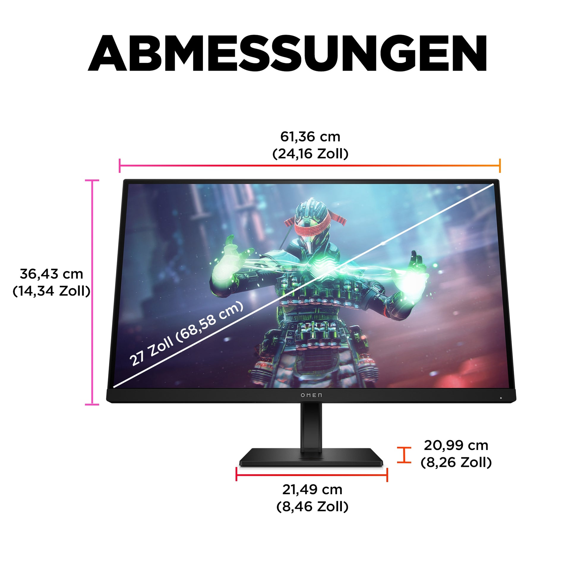 HP OMEN 27K – 27", 3840 × 2160 (4K), IPS, 144 Hz