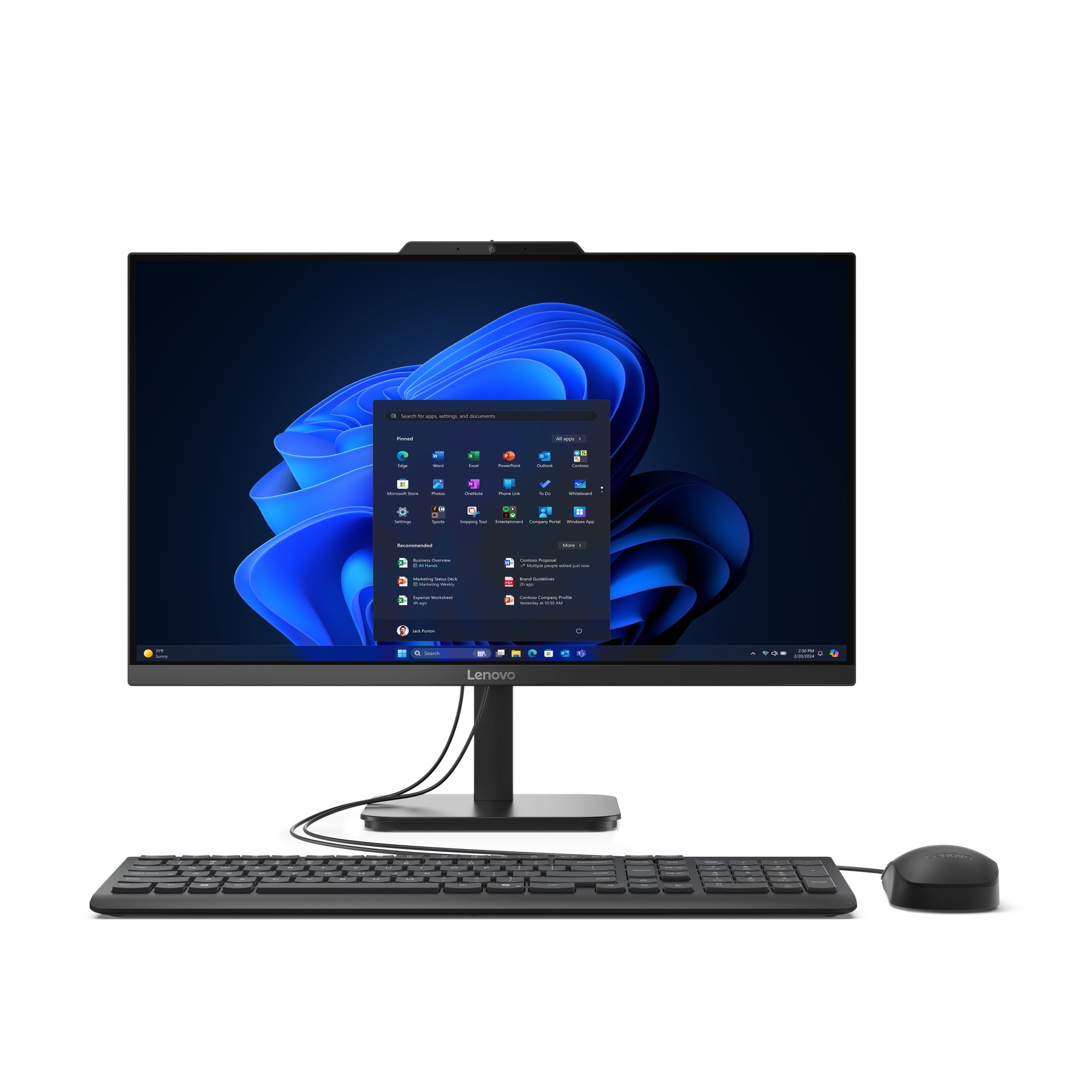 Lenovo All-in-One – 23,8" Full HD, Intel Core i3 N305, 16 GB RAM, 256 GB SSD, Windows 11 Pro