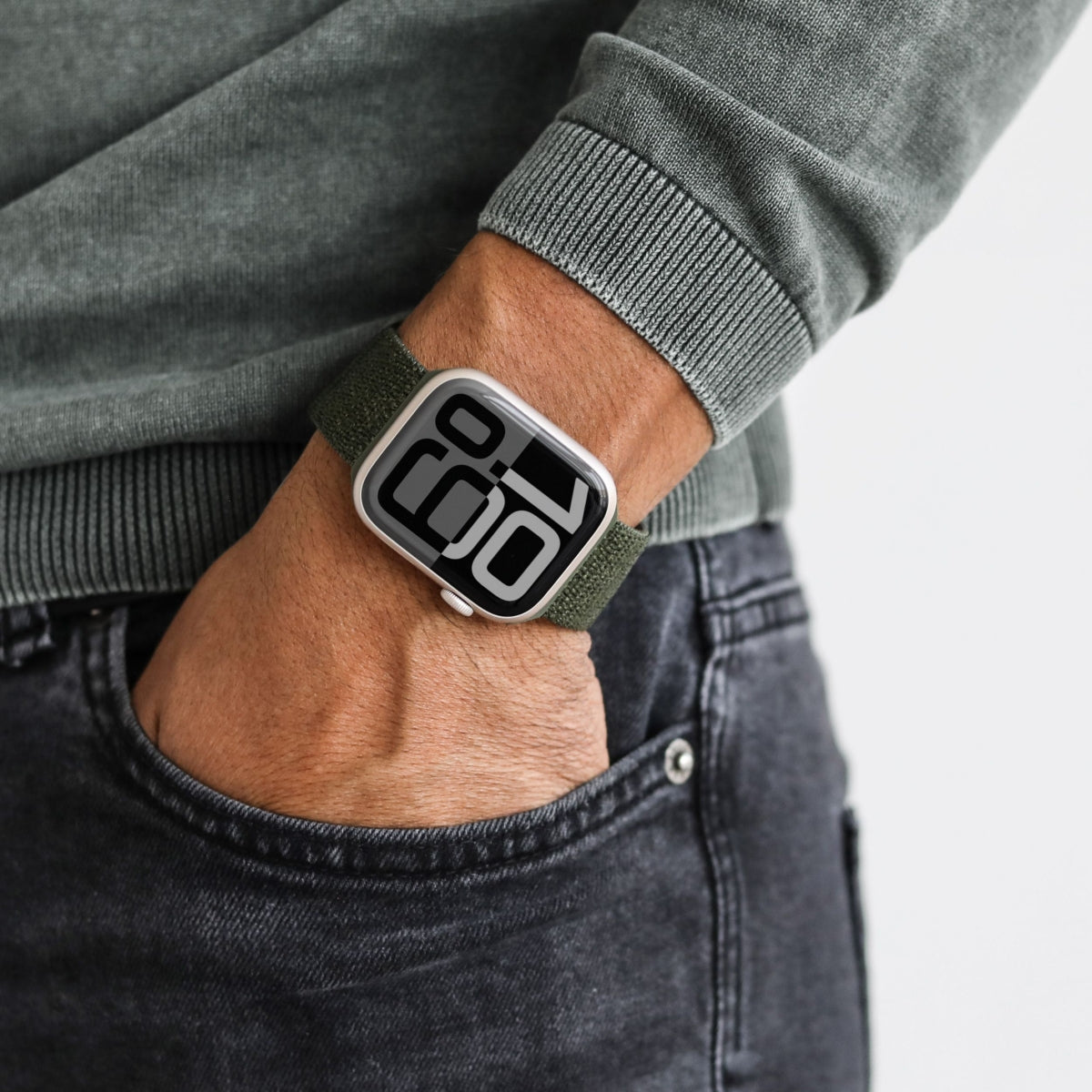 Vonmählen Fitness Loop 2 – Olive, für Apple Watch 40/41/42 mm
