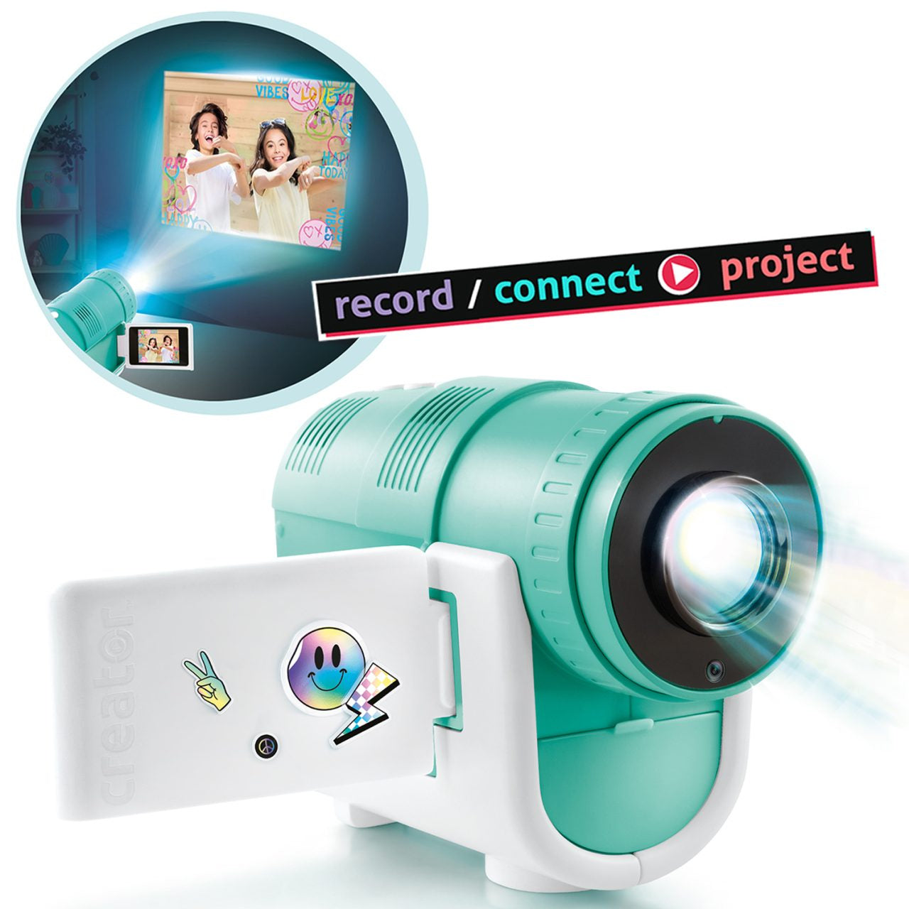 Canal Toys Spielzeug-Kamera Camera Projector – 16 GB, 1 Batterie – 1 Stück – ab 8 J. – türkis/weiss