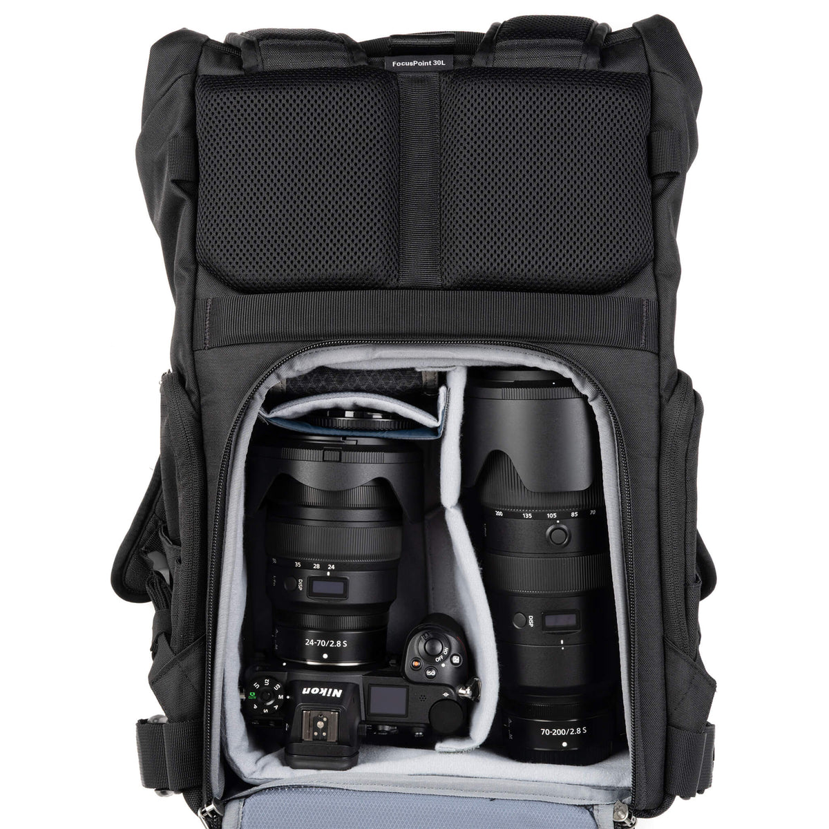 Think Tank FocusPoint Kamerarucksack – 31 l, Nylon/Polyester – für Notebooks bis 40,6 cm (16") – Schwarz