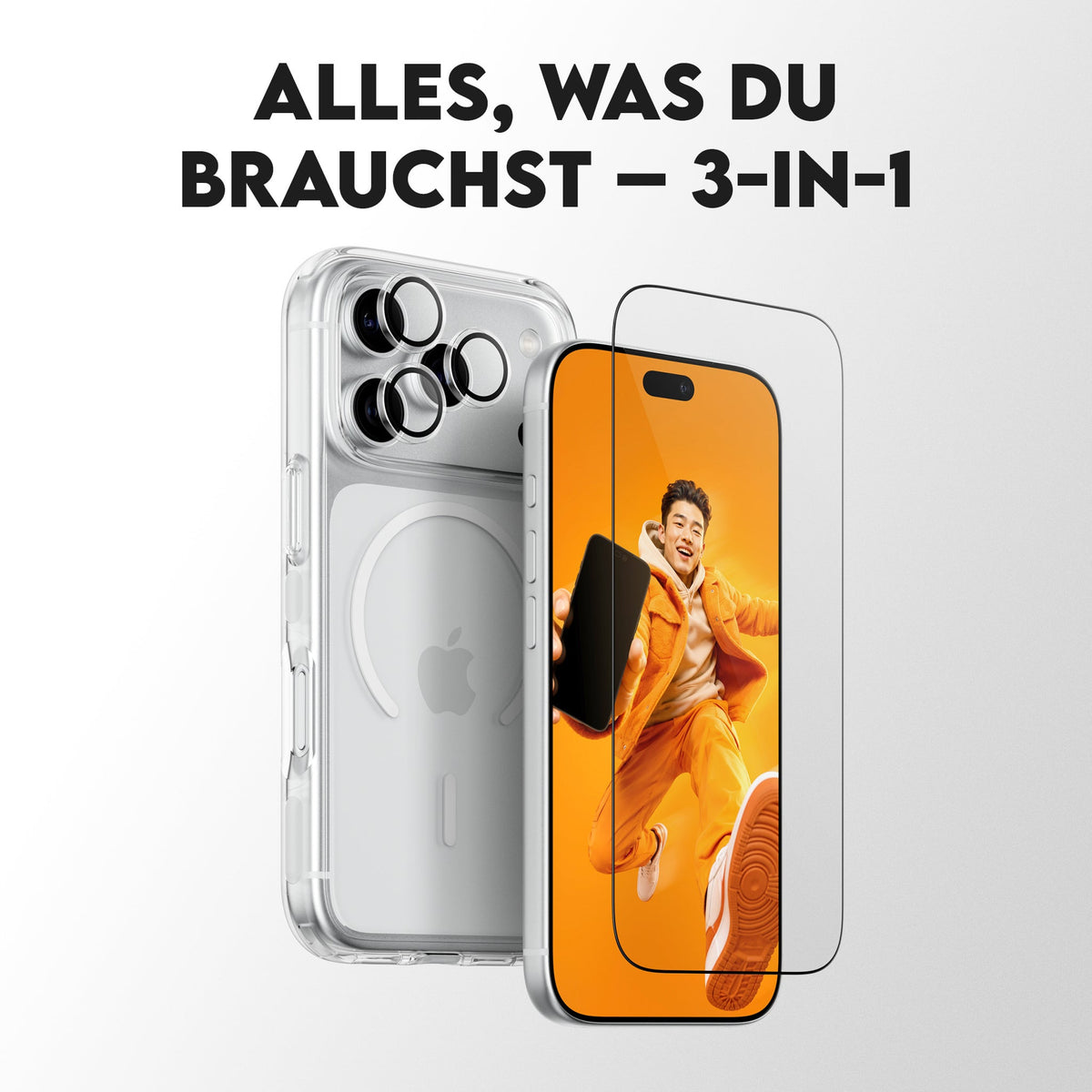 PanzerGlass Displayschutz (Panzerglas), Kratzresistent – für iPhone 18 Pro – 3er-Pack