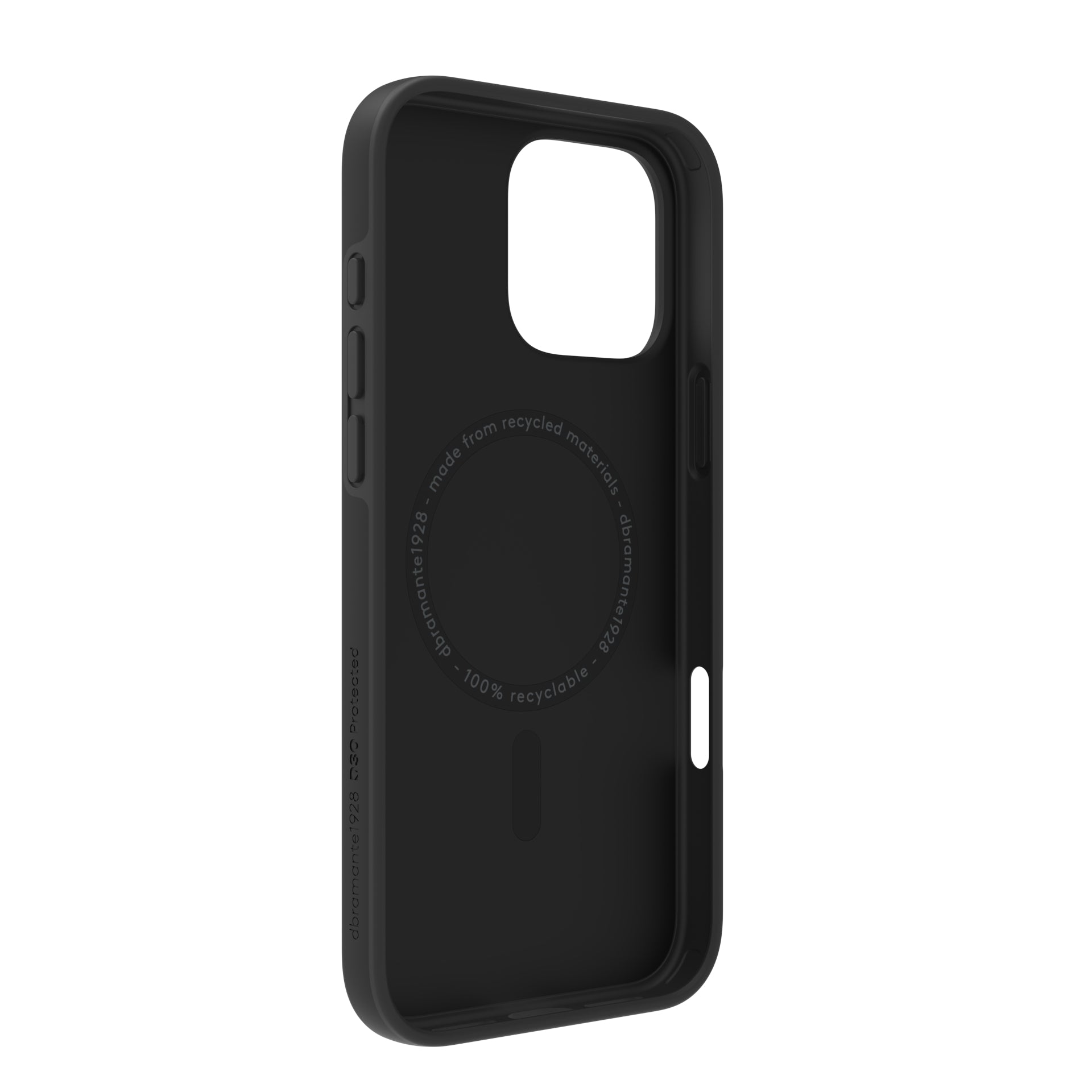 dbramante1928 Iceland Ultra D3O Backcover – für Apple iPhone 16 Pro Max, Recycling-Kunststoff, Schwarz