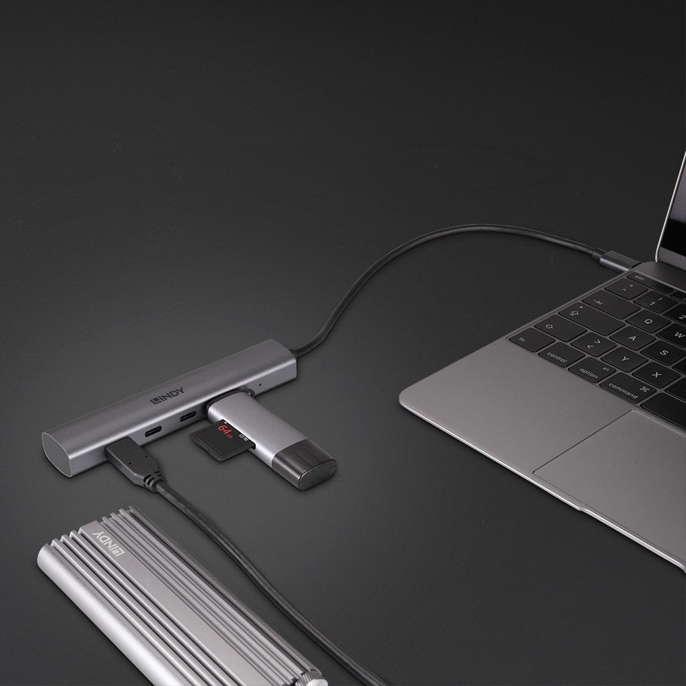 Lindy 43384 USB-Hub – USB-C, 4× USB