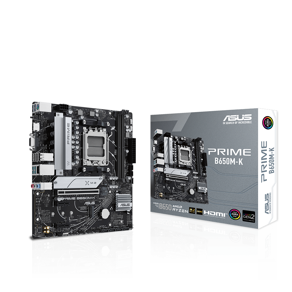 ASUS PRIME B650M-K – Mainboard – Sockel AM5, AMD B650, mATX, DDR5