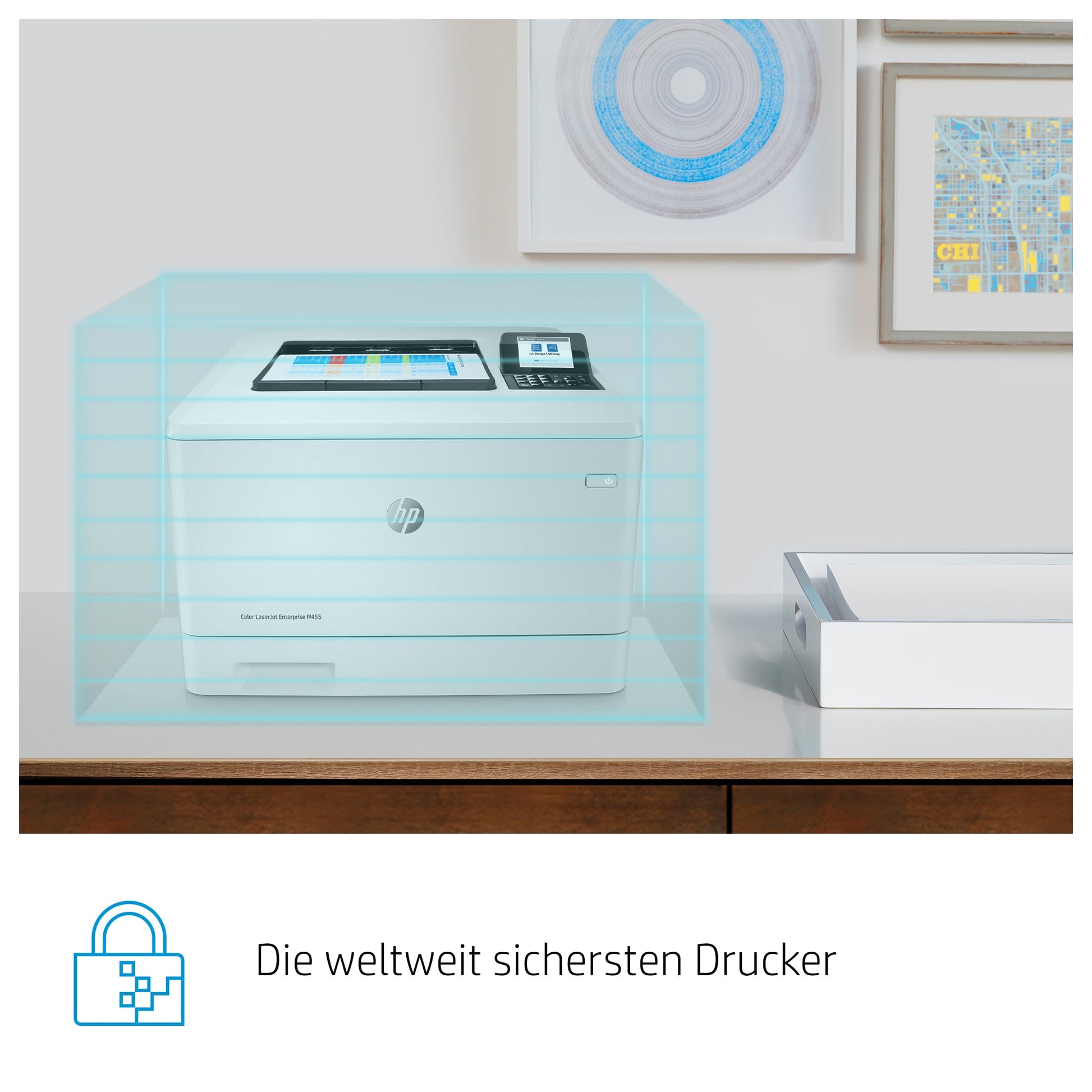 HP Color LaserJet Enterprise M455dn – A4, Farbe, Duplex, 27 S./Min., 600 × 600 dpi, WLAN/LAN/USB