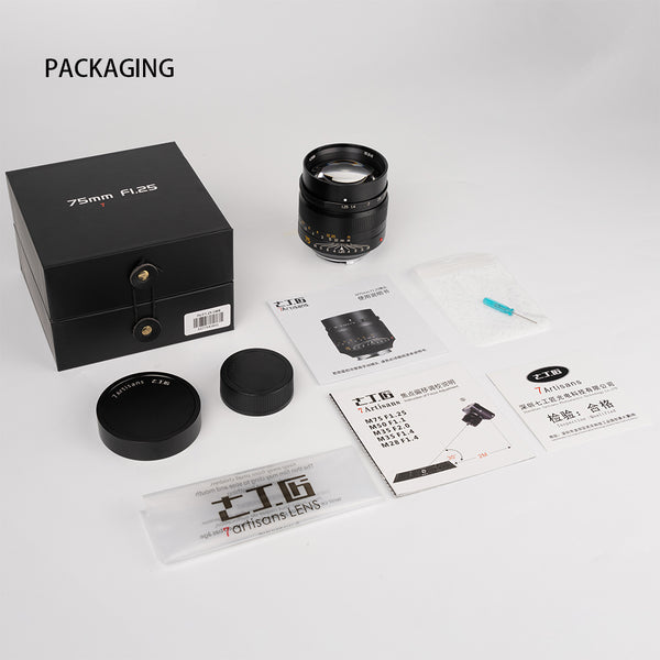 7Artisans A113B – 75 mm f/1.25 – für Leica M – Teleobjektiv
