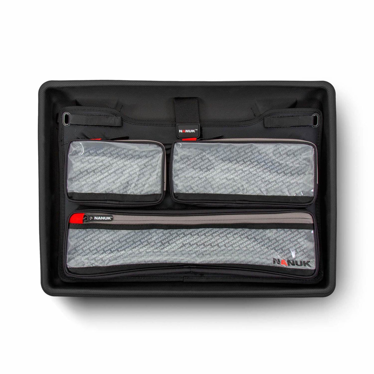 Nanuk NK-930-LIDO Deckel-Organizer Einsatz – Einbaurahmen, Schutzisolierung, Schwarz/Grau, für Nanuk 930