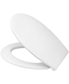 Diaqua WC-Sitz – Polypropylen, weiss, mit Deckel, mit Absenkautomatik, rund, 36,2 × 43,4 cm