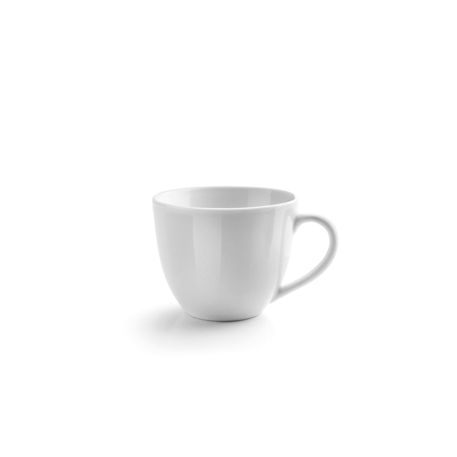 Ibili Kaffeetasse – Set 8-teilig, 310 ml, Porzellan, Weiss, spülmaschinenfest, mikrowellengeeignet