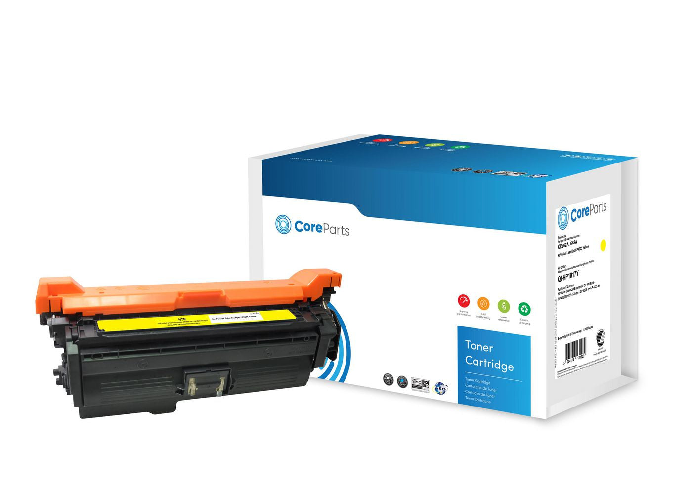 CoreParts 262A (CE262A) Gelber Toner – Kompatibel – 11'000 Seiten – für HP LaserJet CP4025 (648A)