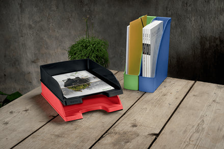 Leitz Recycle – Dokumentenablage 1 Schublade für A4, Kunststoff (recycelt), Rot, 255 × 357 × 70 mm