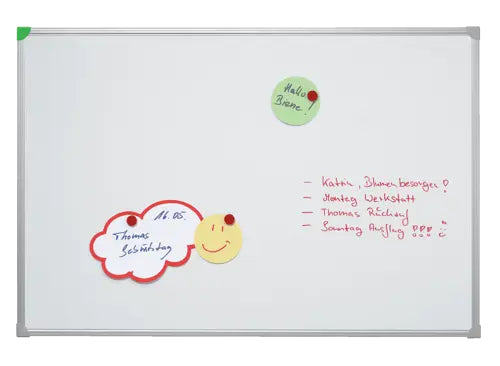 Franken Whiteboard – 60 × 45 cm, lackierter Stahl, magnetisch, Alu-Rahmen, Wandmontage, inkl. Stiftablage