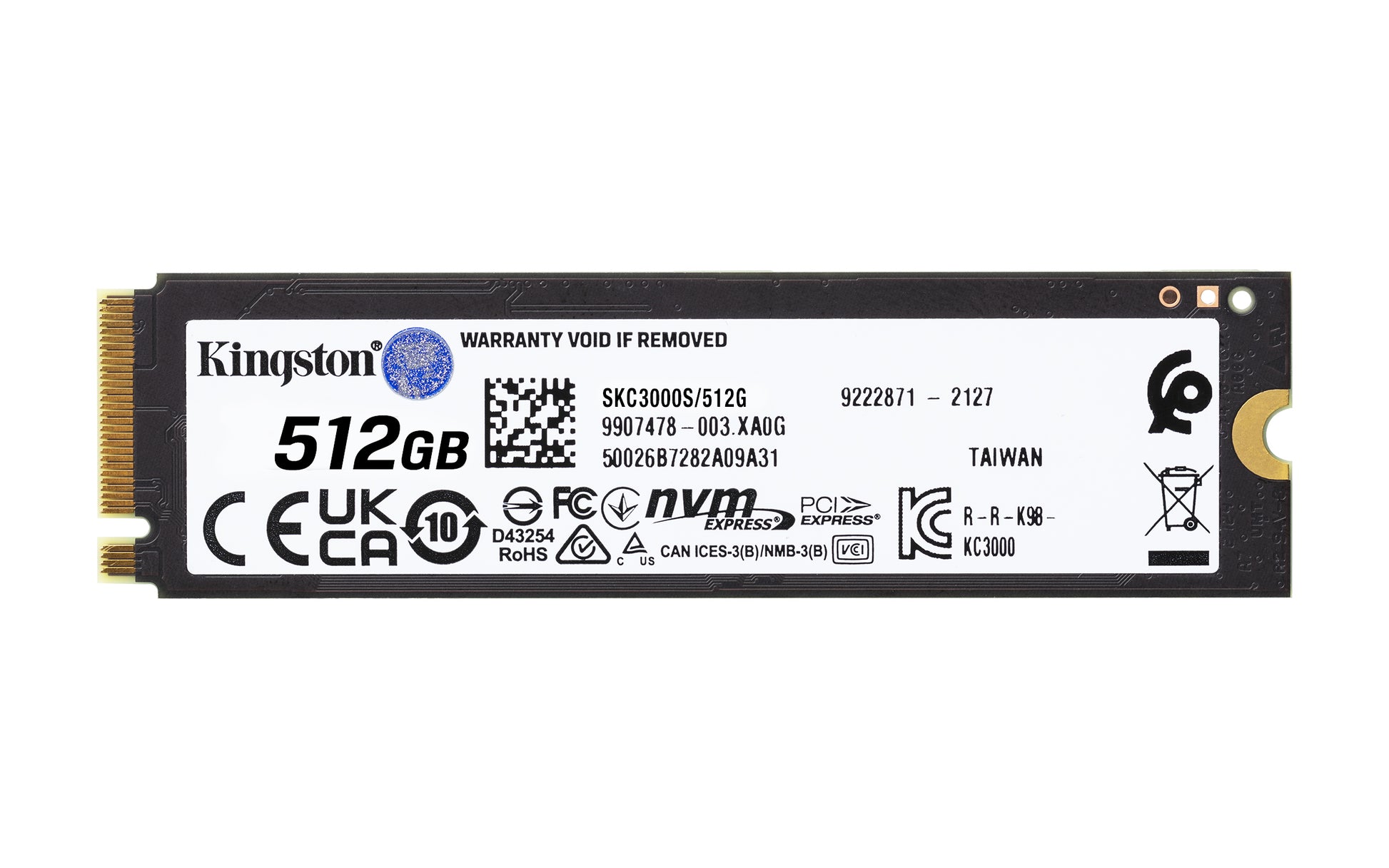 Kingston KC3000 – 512 GB, M.2 2280, PCIe 4.0 NVMe