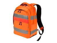 DICOTA Rucksack HI-VIS – Notebook-Rucksack – 25 l, rPET, orange, Reflexstreifen