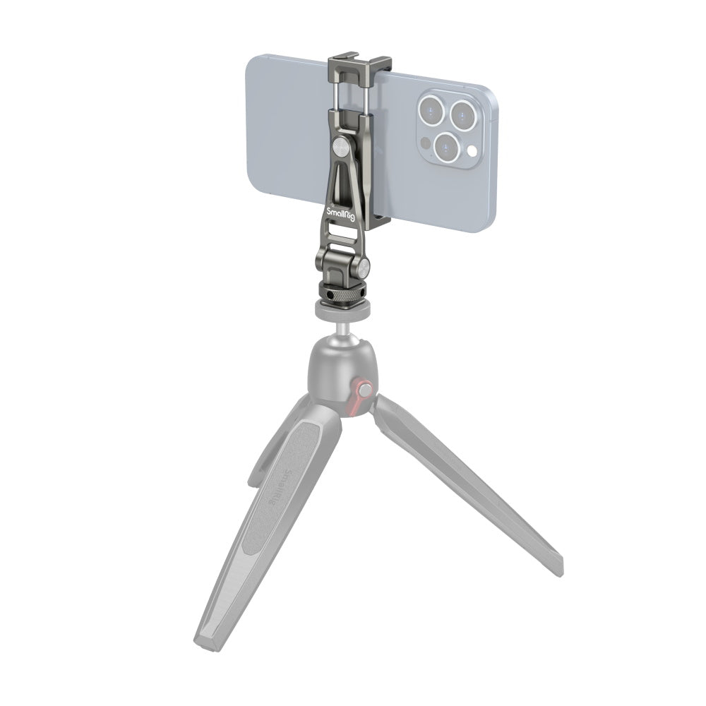 SmallRig Universal Metall Smartphone Halter – Foto-/Video-Griff – 1/4"-Gewinde, drehbar 360° – Schwarz