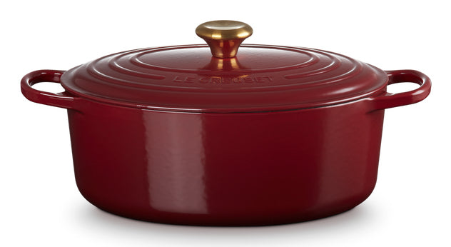 Le Creuset Kochtopf Signature Bräter – 6,3 l, Gusseisen, Emaille, für Induktion, Gas, Glaskeramik u. a.