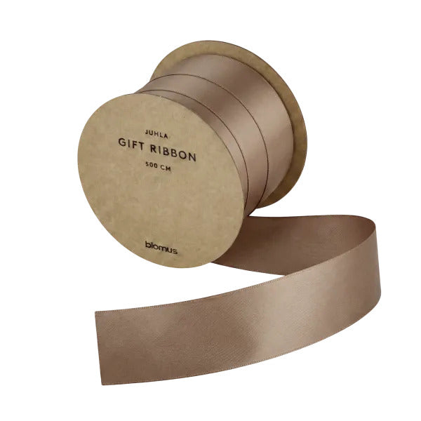 Blomus Geschenkband, Satin, matt, Beige, 25 mm × 5 m, 1 Stk.