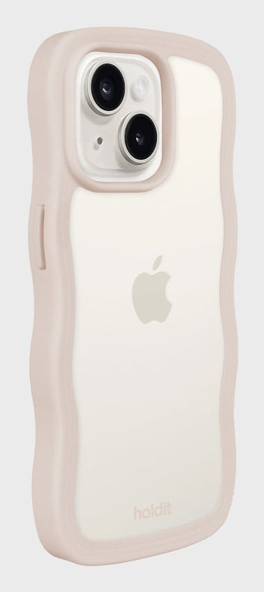 Holdit – Backcover Wavy – für Apple iPhone 17 – beige/transparent – TPU