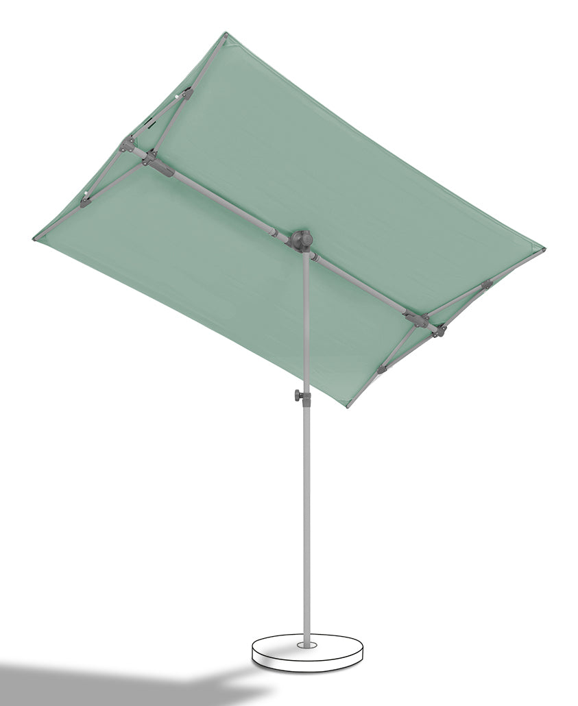 Suncomfort by Glatz Terrassenschirm Flex Roof – 195×140 cm – grün – höhenverstellbar, neigbar