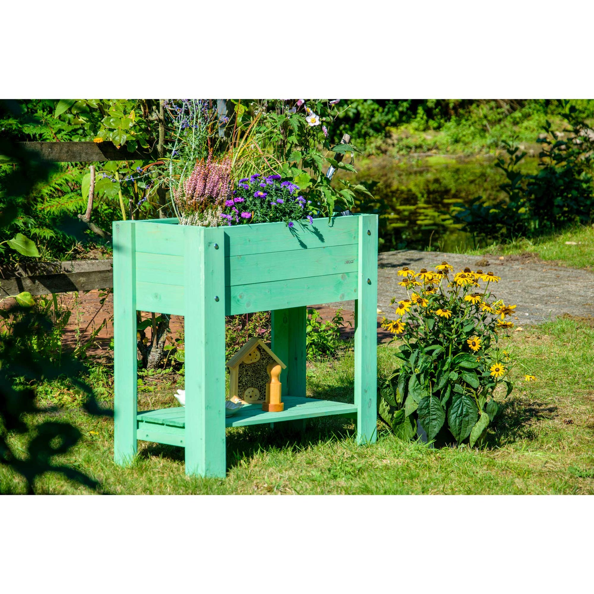 Dobar Hochbeet Urban – 80,3 × 40 × 78,4 cm, Kiefernholz, Grün
