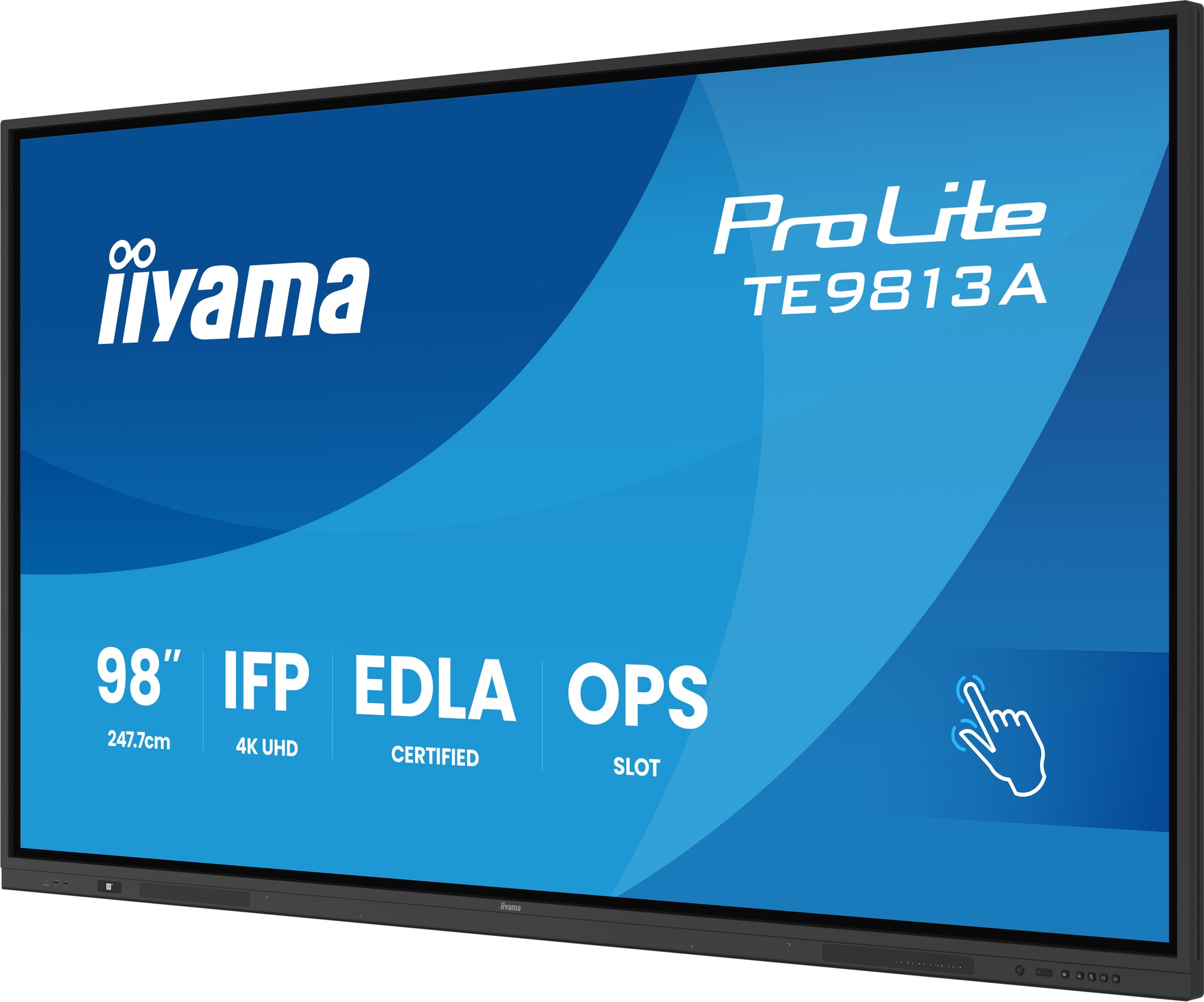 iiyama TE9813A-B2AG – 97" 4K Ultra HD Interaktives Display (Touch), IR-Touch, 500 cd/m², Android
