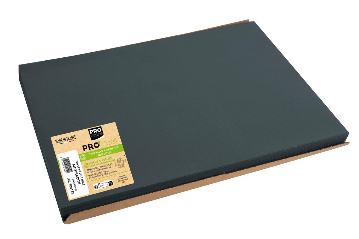 PRONAPPE Tischset – Papier, Anthrazit, 40 × 30 cm – 500 Stk.