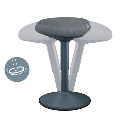 Leitz Hocker Ergo Active – 46–64 cm, 110 kg, dunkelgrau