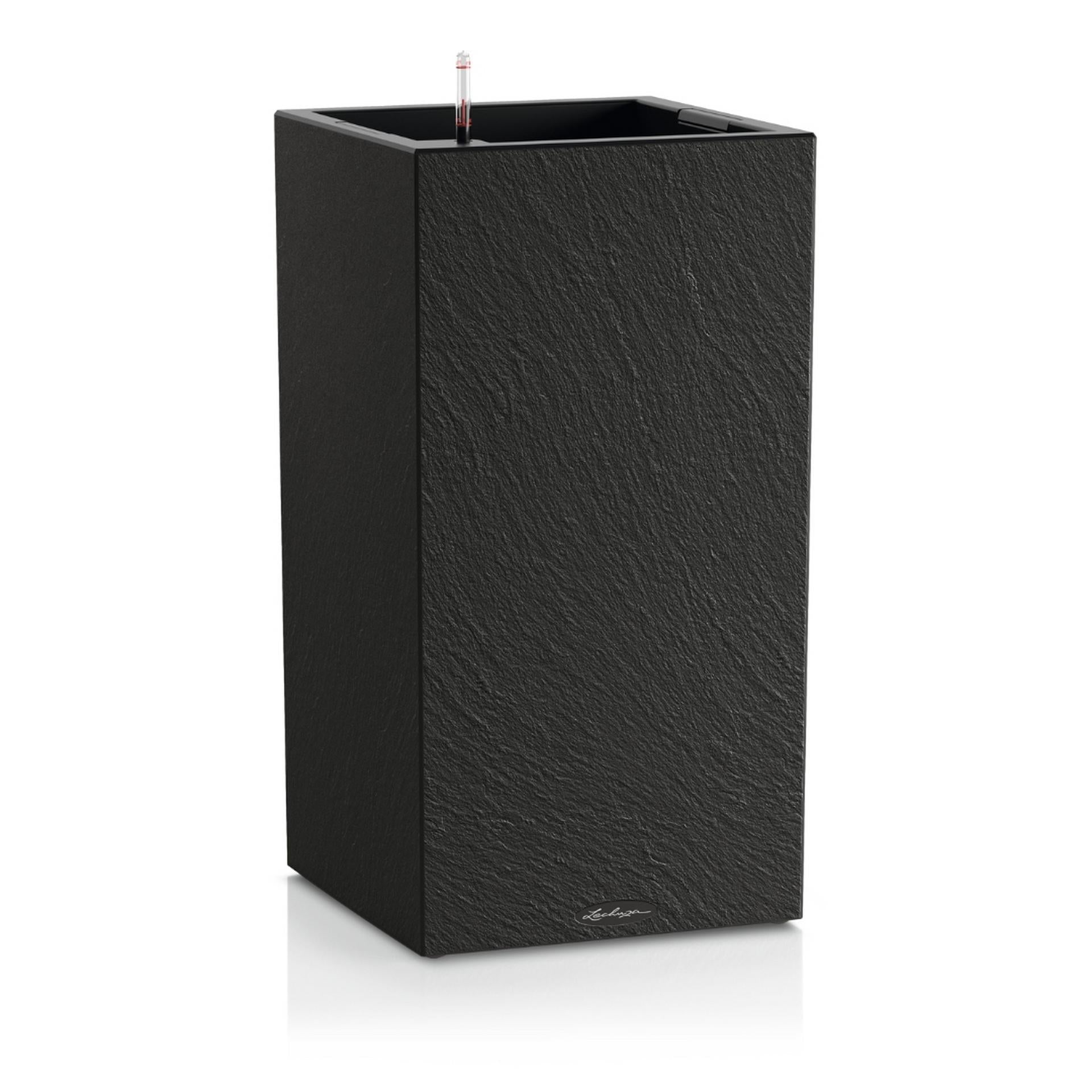 LECHUZA Topfpflanzer – Höhe 56 cm, Tiefe 30 cm, 12 l – Kunststoff, dunkelgrau